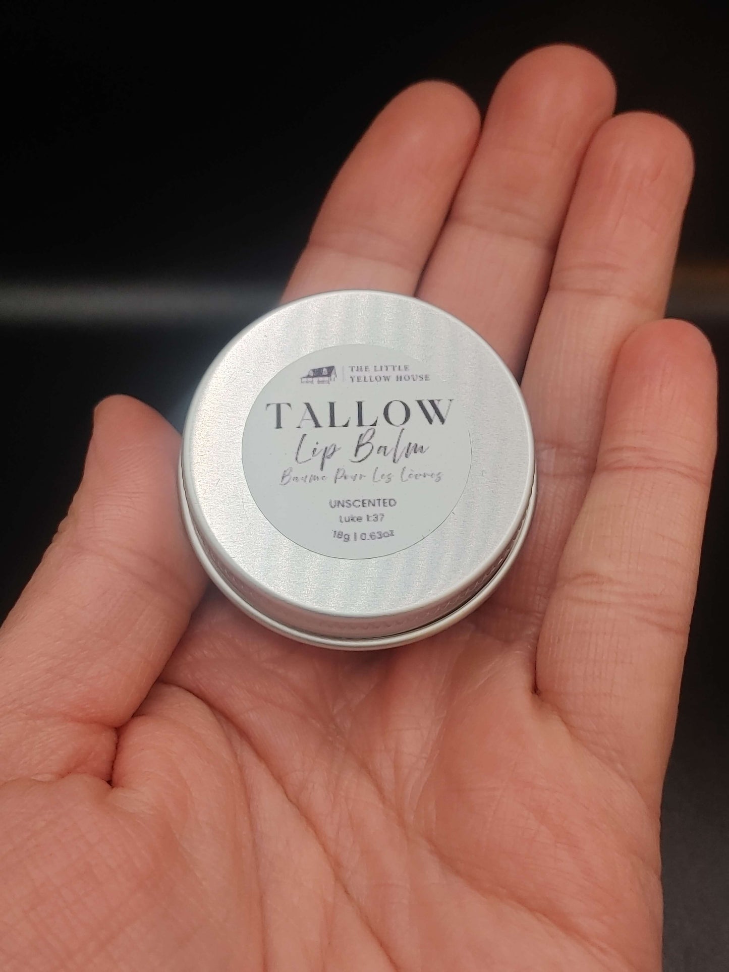 Unscented Tallow Lip Balm